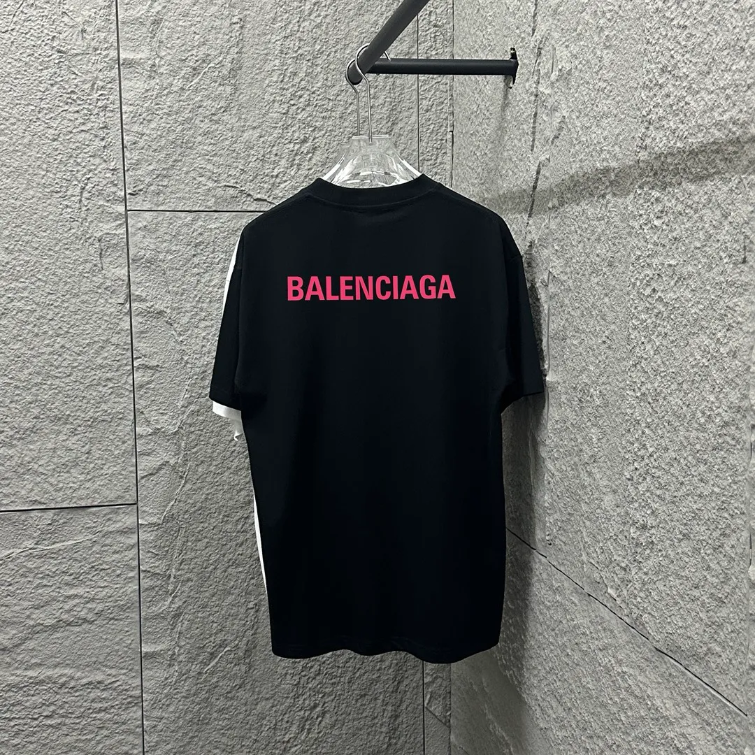 BALENCI*GA 2025 New Arrival T Classic Pink T Same Style ：Black White Size： S （90-130 ） M （120-150 ） L （140-165 ） XL （160-180 ） XXL （180-210 ）